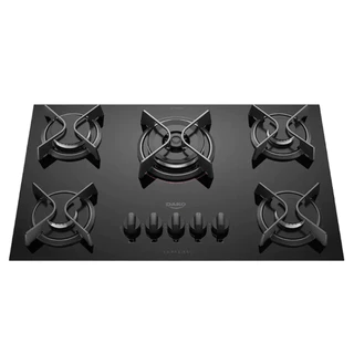 Cooktop Supreme 5 Bocas com Mesa de Vidro e Tripla Chama Dako
