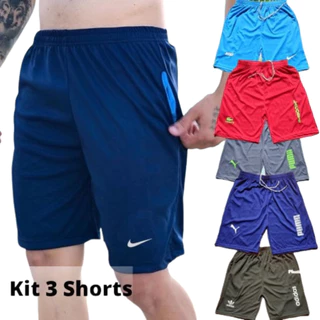 Kit 3 Bermuda Masculina Academia Treino shorts Promoção 3