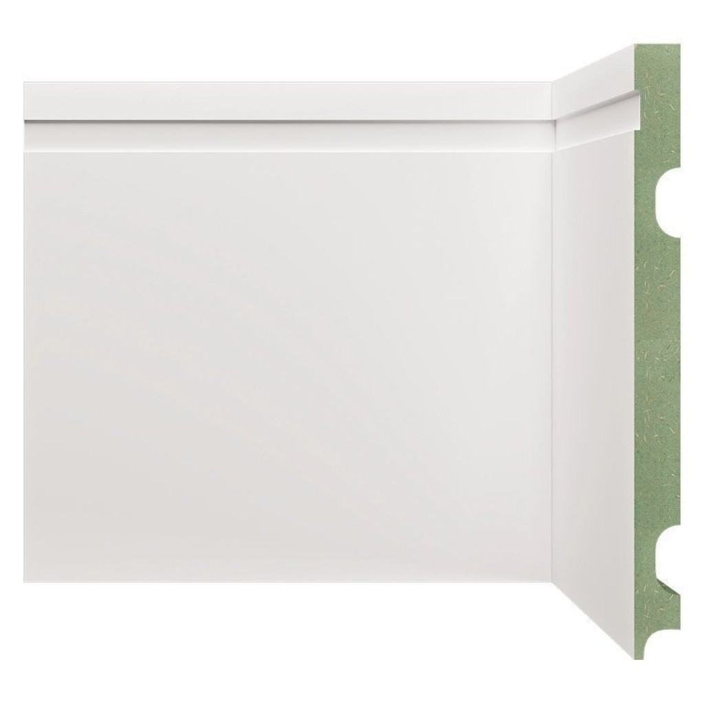Kit Rodapé de MDF 30 Barras Frisadas 20cm x 2,40m Rende 72 Metros ...