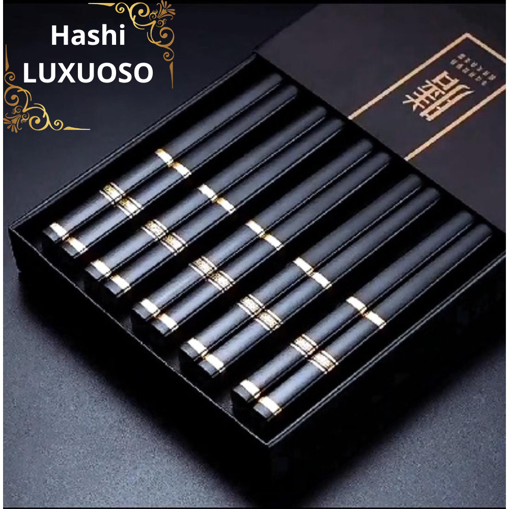 Hashi Japonês Luxuoso Reutilizável - 5 Pares | Shopee Brasil