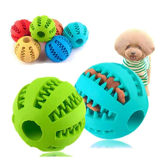 Bolinha Brinquedo Interativo Para Cães cachorros Porta Ração Petisco Anti Stress Tamanho P - 5 cm