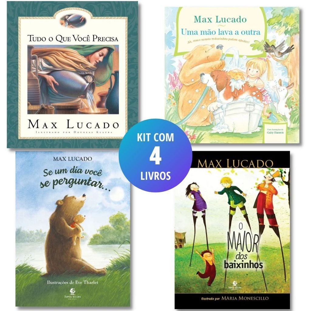 Kit Max Lucado Infantil [III] - Lançamentos - (4 livros) | Shopee Brasil