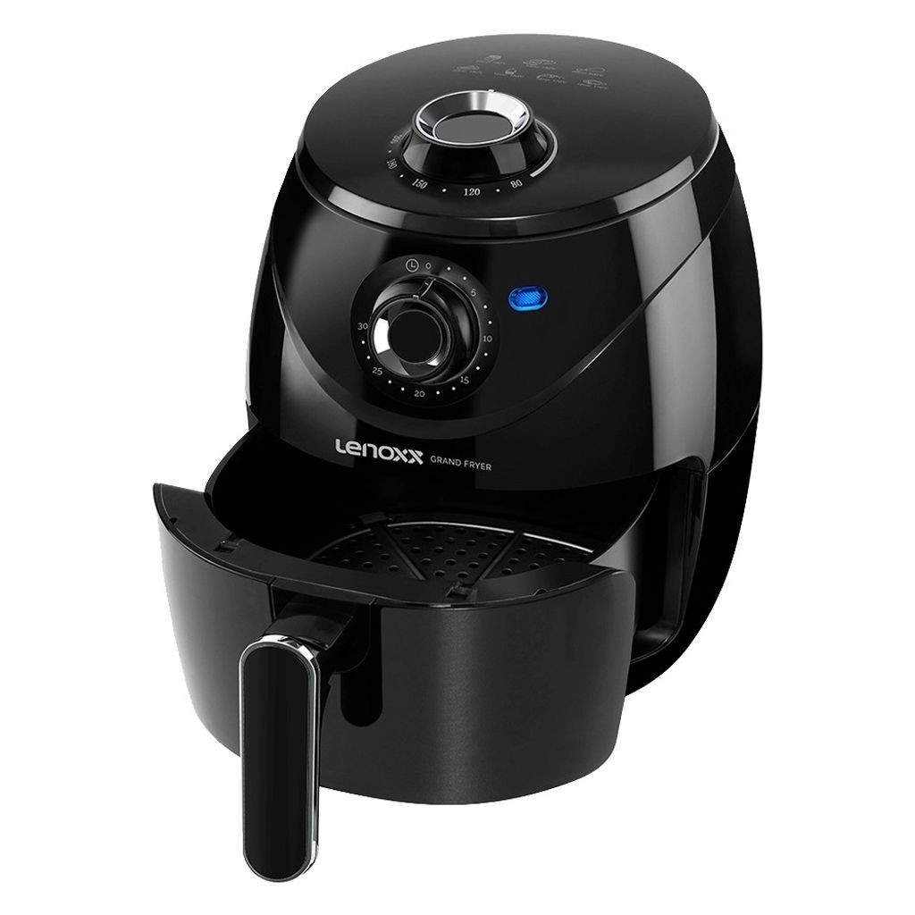 Fritadeira Eletrica Air Fryer Lenoxx Grand Fryer PRF907 4L Preta 127V