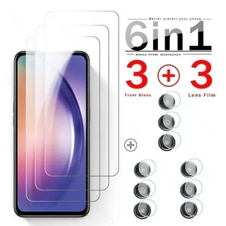 Película de vidro temperado transparente câmera de vidro para samsung galaxy a35 a55 5g