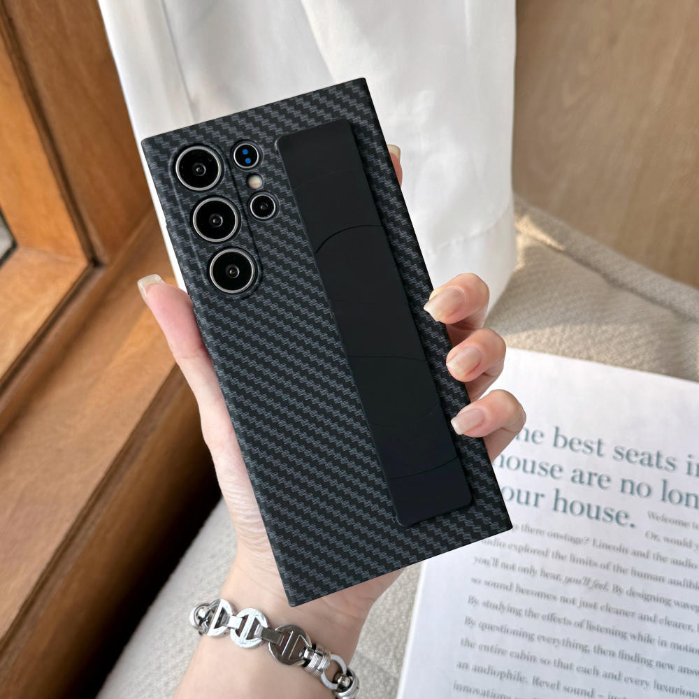 S24 Ultra Wrist Strap Capa Protetora De Pulso De Fibra De Carbono Para Samsung Galaxy S24 S23 Plus 5G Silicone