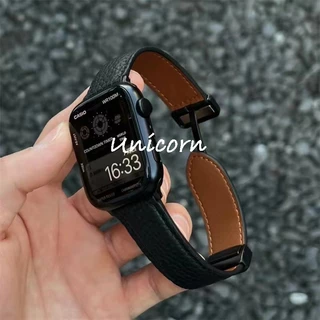 Pulseira De Relógio Em Couro Para Apple Watch band 44mm 49mm 45mm 40mm 41mm 42mm 38mm Esporte Ligação Magnética iWatch Série Ultra 9 8 7 6 5 4 3 SE