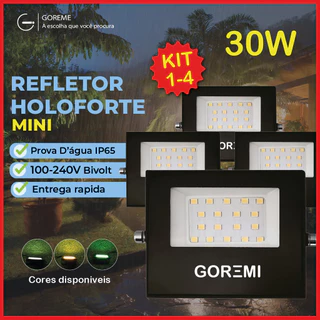 Kit 4 Refletor Holofote ECO Led 30W Bivolt 110V-220V Cor Branco Frio, Branco Quente e Verde IP65