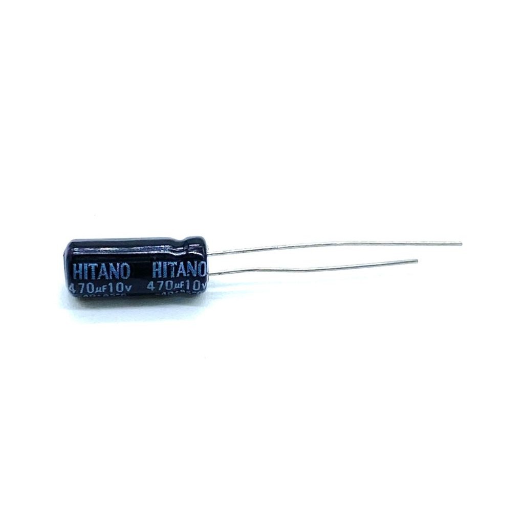 KIT COM 100 PEÇAS - CAPACITOR ELETROLITICO 470UF 10V RADIAL 6X15MM ...