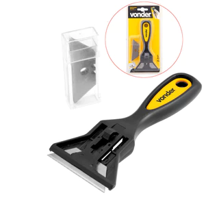 Raspador Plano Espátula Tintas Pisos Rejuntes + 10 Lâminas
