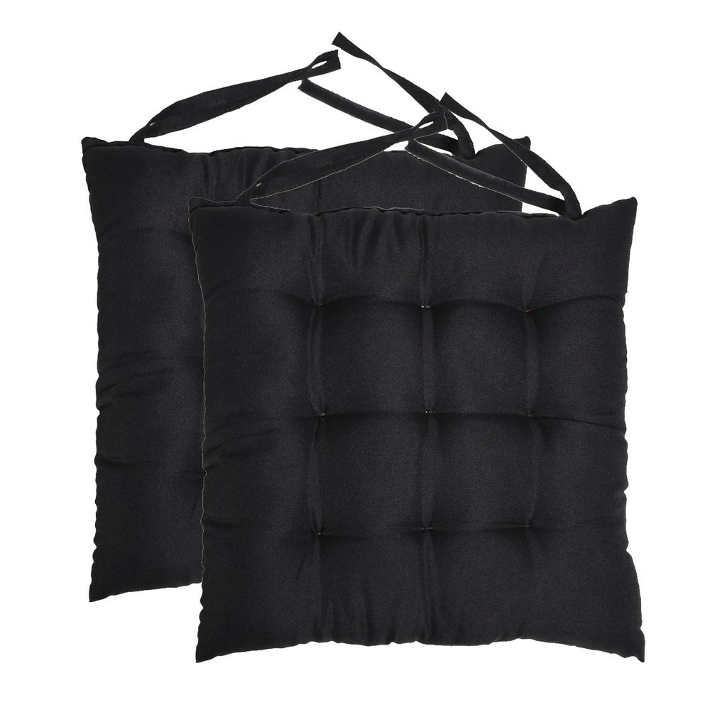 Kit 2 Almofadas para Cadeira 40x40cm - Preto