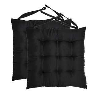 Kit 2 Almofadas para Cadeira 40x40cm - Preto