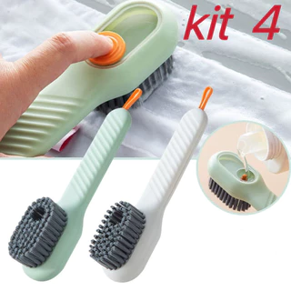 kit 4 Escova Limpa Sapato Com Dispenser Reservatório sus store