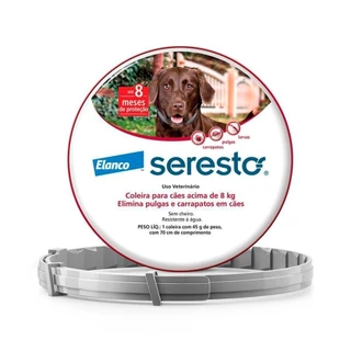 Coleira Seresto acima de 8 Kg Antipulgas e Carrapatos