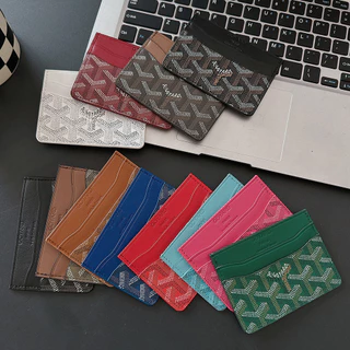 Porta-Cartões Unisex Luxury Leather Card Holder 5 Slots Carteira De Couro Moda GY