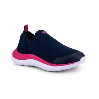 Tênis Infantil Action Azul com Rosa Bibi