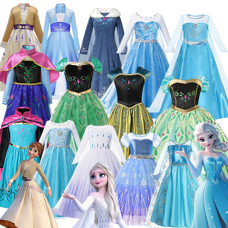 Vestido Elsa Vestidos Frozen Amazon Meninas Disney Elsa Princesa