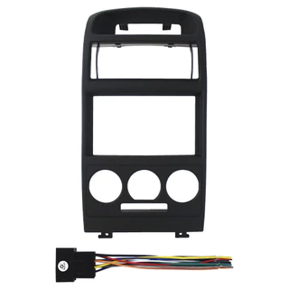 Kit Moldura Painel 7 Pol Astra Ar Analogico 1998 99 2000 01 02 03 04 05 06 07 08 A 2012 2 Din Preto Chicote Som