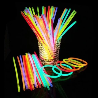 Kit 50, 100 ou 200 Pulseira Neon Fluorescente Brilhante Balada Led