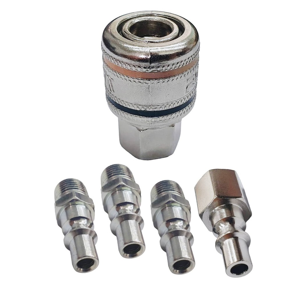 Kit Engate + Conectores Compressor 1/4 Npt - 5 Peças