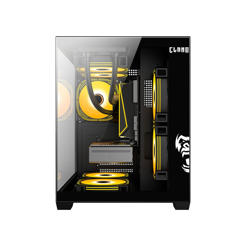 Gabinete Gamer Aquário, Clanm Nightmare, Tower, Micro-ATX/ITX, Vidro Temperado Lateral , Preto