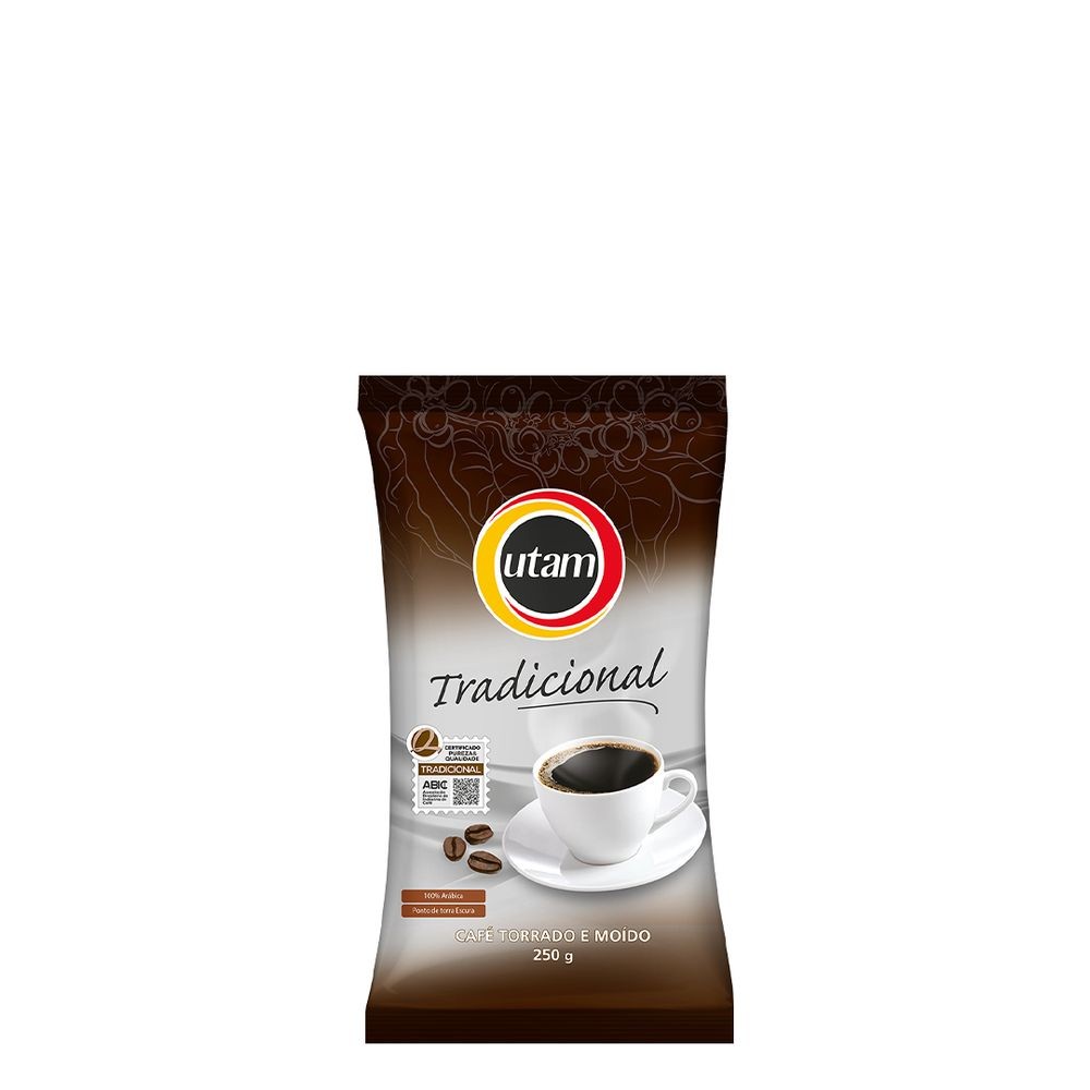 Café Utam Torrado e Moído Tradicional 250g | Shopee Brasil