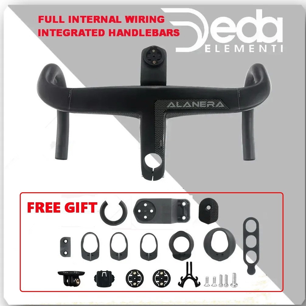 Deda ALANERA 外-外440×110 DEDA ALANERA Estrada De Carbono Completa 380-440mm Fiação Interna