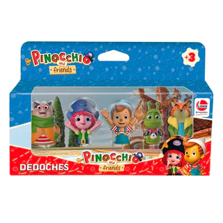 Dedoches Pinóquio 5 Bonecos Miniaturas Vinil 3464 - Líder