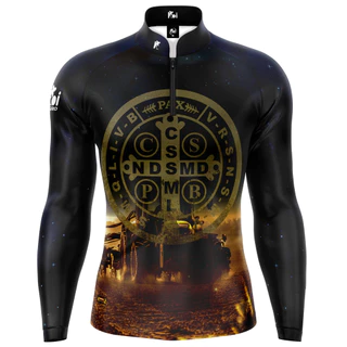Camiseta Camisa Blusa Agro Medalha São Bento Trator Com Zíper Proteção Uv50+