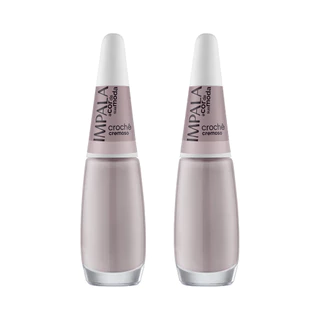 Kit 2 Esmalte Impala A Cor Da Moda Croche Manicure 7,5ml