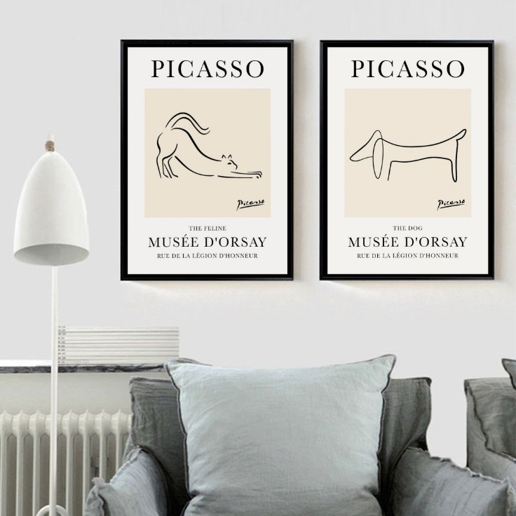 ★Backyard Markets★ PICASSO 2冊セット Kit 2 Quadros Picasso - Gato e Cachorro 24x18cm | Shopee Brasil