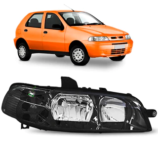 Farol Palio Mascara Negra Carcaça Preta 2001 2002 2003
