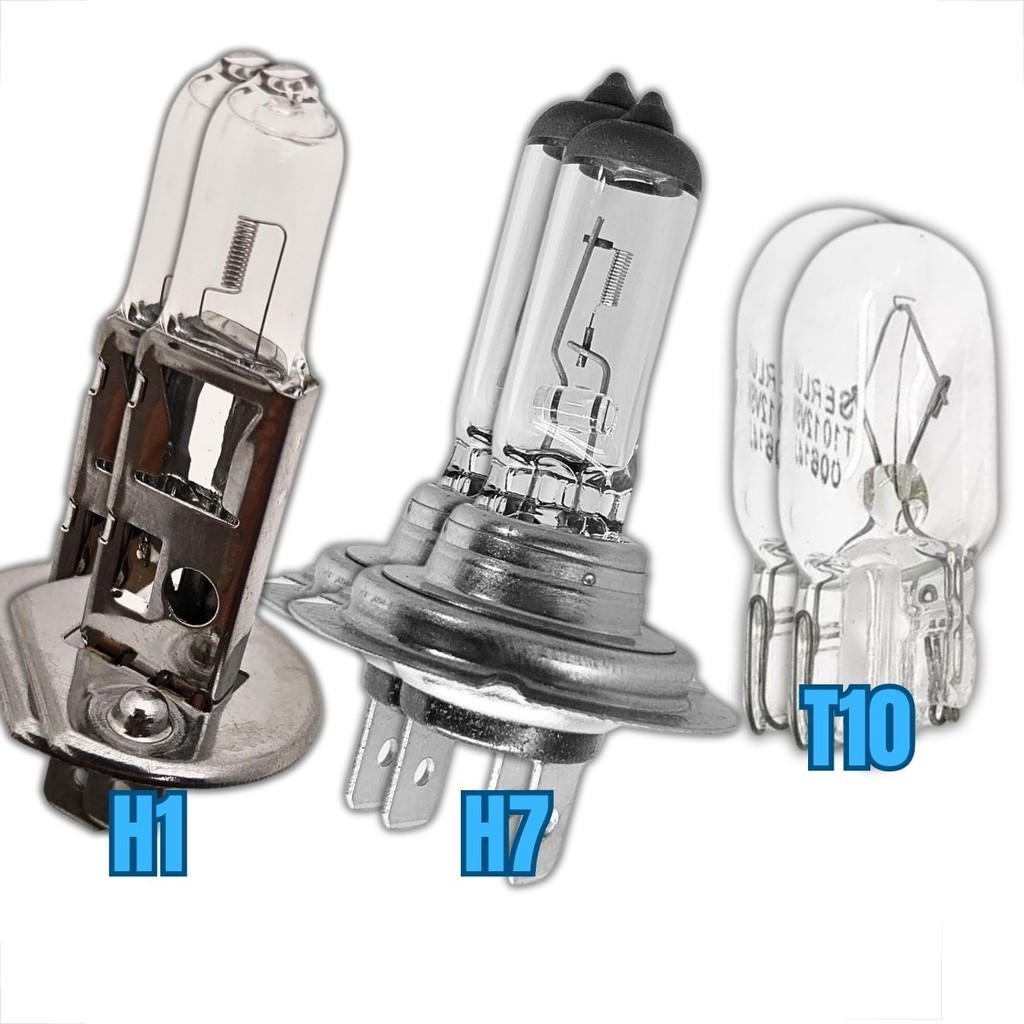 Kit 6 Lâmpadas Halógenas H7 H1 e T10 12V Farol Sinalização | Shopee Brasil