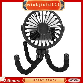 Ventilador Portátil USB Recarregável Mini Silencioso 3 Velocidade Ajustável Com Função De Iluminação Para Carrinho De Passeio De Assento De Carro