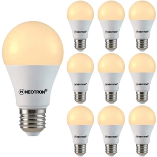 Kit 10 Lâmpadas LED 4,9W 3000K Luz Amarela Branco Quente Bivolt E27 Bulbo A55 Residencial Econômica