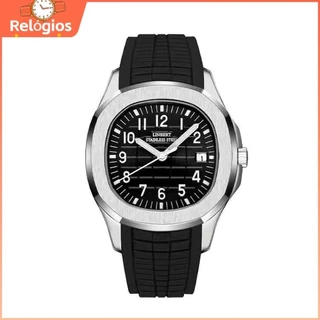 [Entrega rápida] Relógio mecânico não totalmente automático Nautilus Trunk Luminous Casual Quartz Relógio de botão de borboleta masculino e feminino