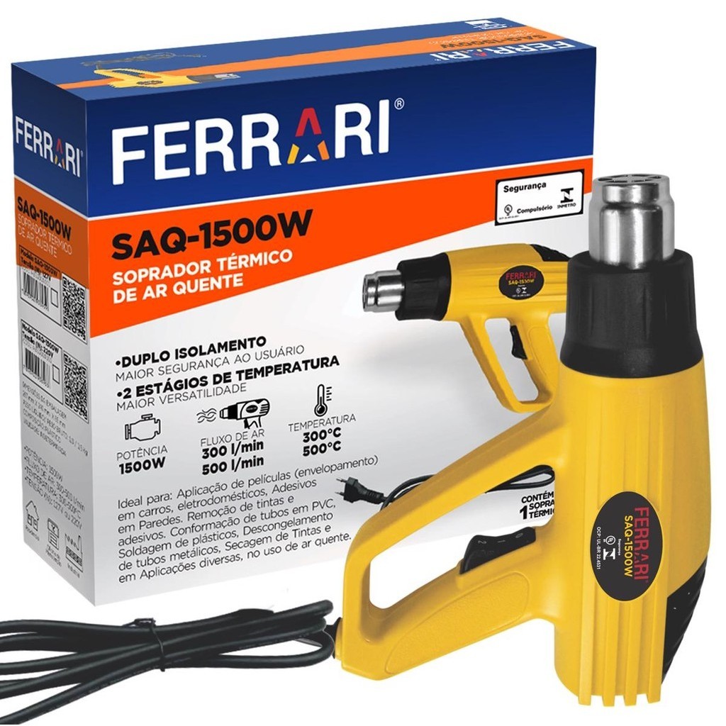 Soprador Térmico Ar Quente 1500w Saq Ferrari 220V