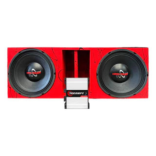 CAIXA DUTO RÉGUA VERMELHA 2 ALTO FALANTE HARD POWER HP 750 MÓDULO TARAMPS HD 2000 em Oferta na Shopee