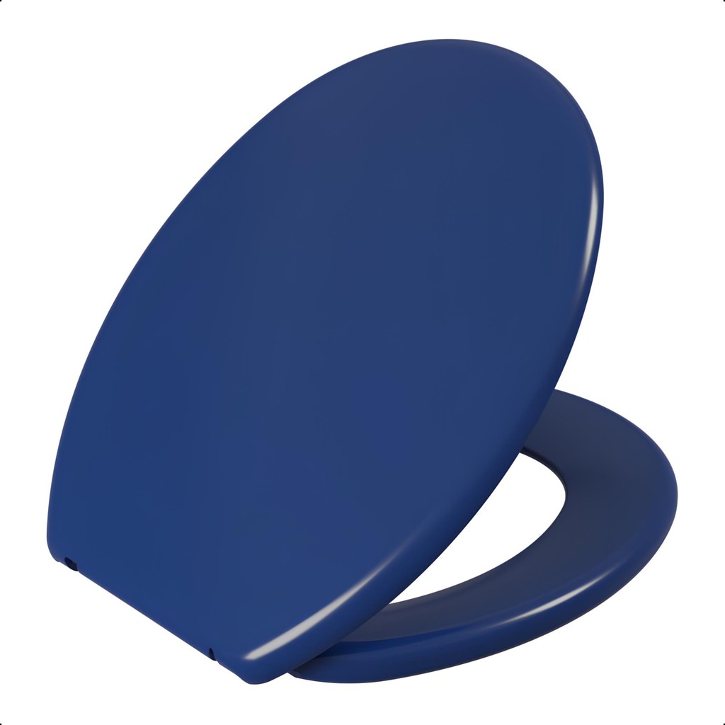 Assento Vaso Sanitario Oval Anatomico Soft Astra Azul Escuro az11