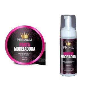 Kit 1un Pasta Modeladora 150g PREMIUM/ALPHA HAIR + 1un Mousse Modelador Prime 150ml