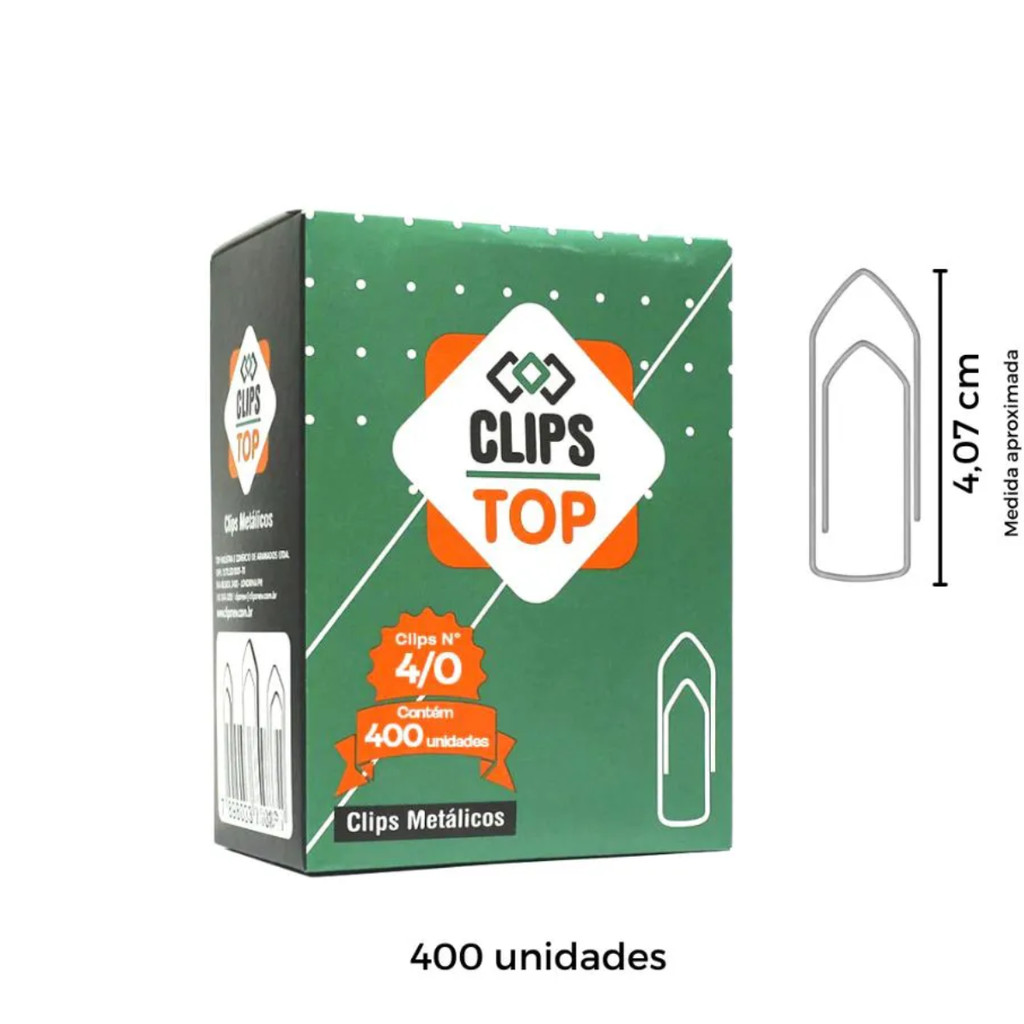 Clips Metálicos Prendedor Para Papel N4 | Shopee Brasil