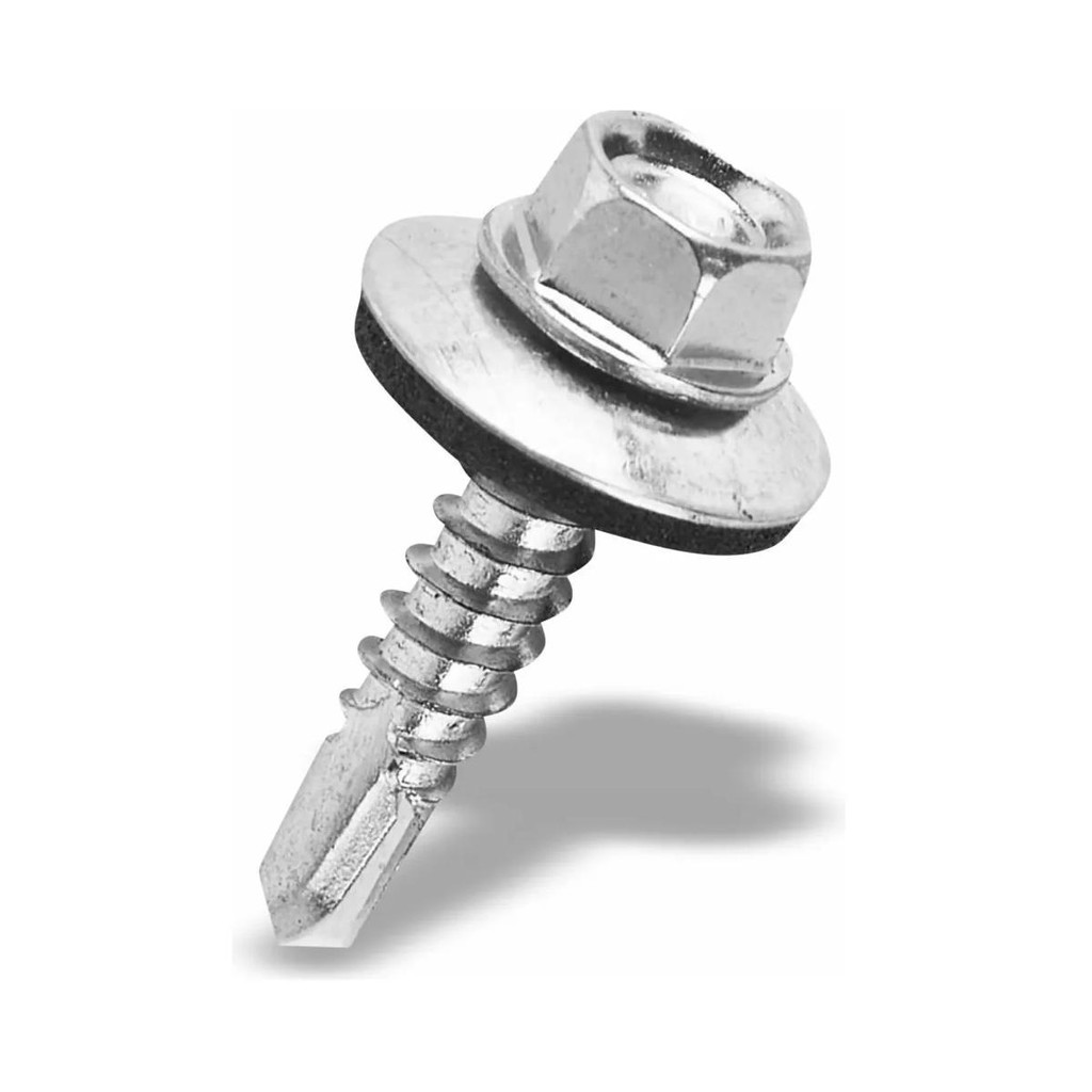 KIT 100 PARAFUSOS AUTO BROCANTE INOX SEXTAVADO 5,5MM X 25MM | Shopee Brasil