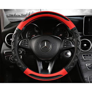 Capa Para Volante Carro Com Design Estiloso Antiderrapante Fibra Carbono Acrílica Respirável Transpirável Universal 38cm