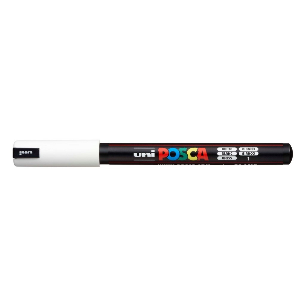 Caneta Posca Artística Ponta Agulha Pc-1mr 0.7 Mm Branca