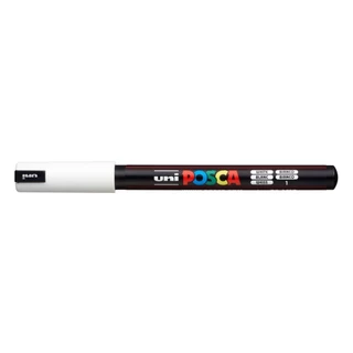 Caneta Posca Artística Ponta Agulha Pc-1mr 0.7 Mm Branca