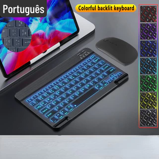 Suporte A Teclado Bluetooth Para Lenovo Tab M10 HD Plus P11 Pro Espanhol Português Mouse De ABNT2