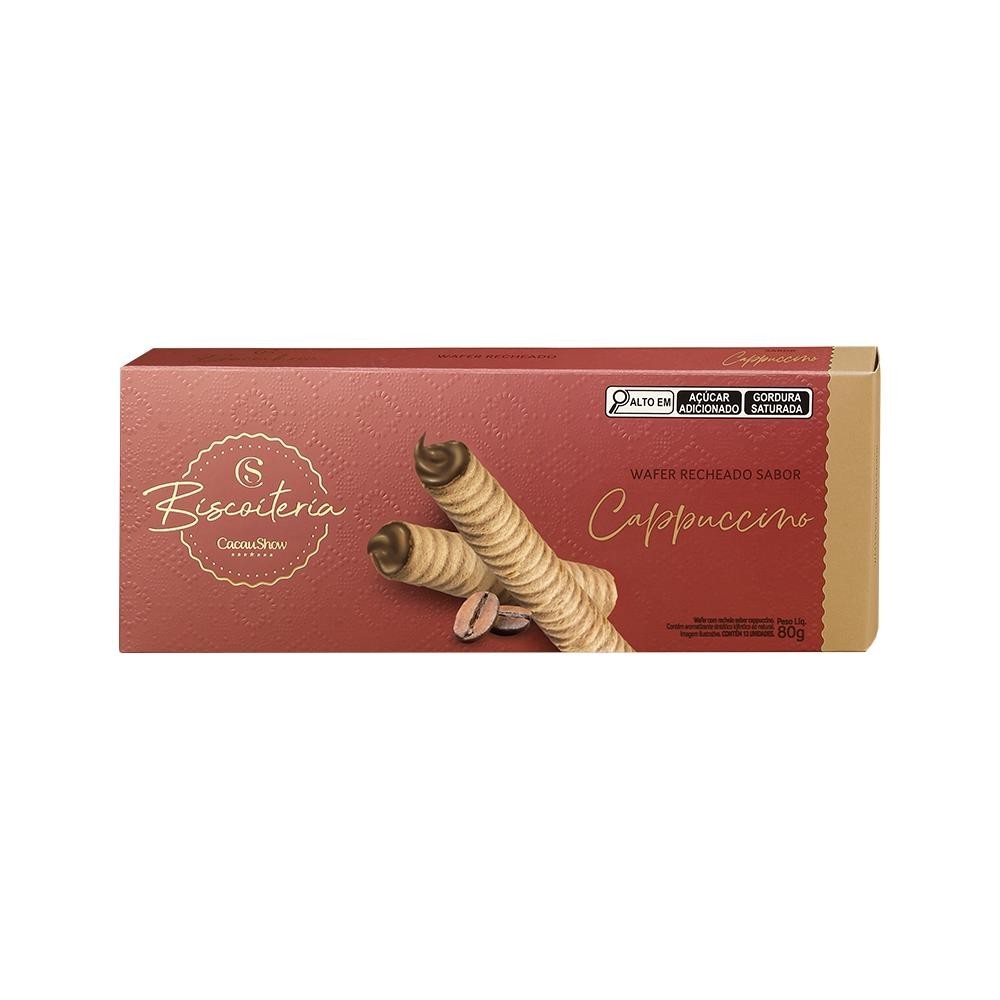 Wafer Cappuccino 80g Cacau Show