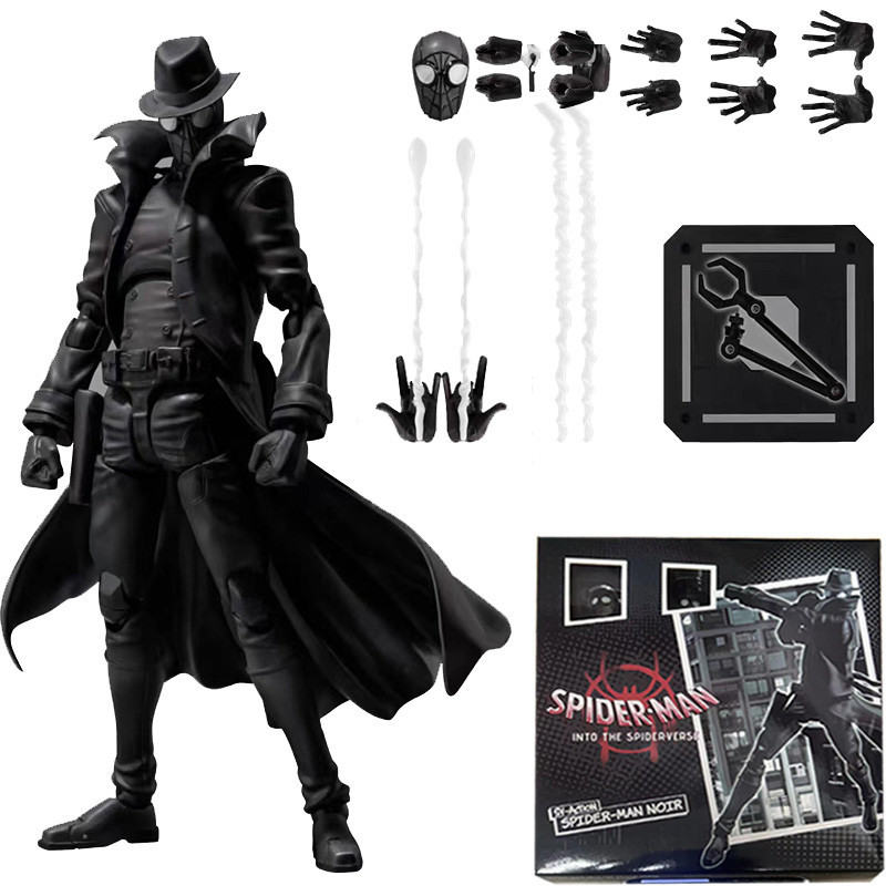 Homem Aranha No Verso Noir Miles Morales Shf Gwen Articulado Ação Figura Brinquedos