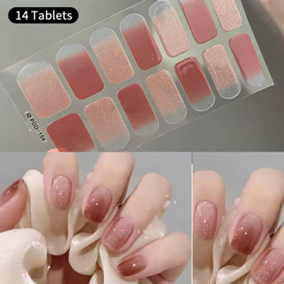 14 Tiras Adesivos De Unhas Em Gel Floristas De Cobertura Completa De Esmaltes Bricolage em Oferta na Shopee
