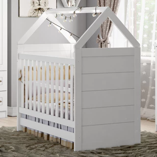 Berço Americano Montessoriano 2 em 1 100% Mdf Branco Hp - Henn