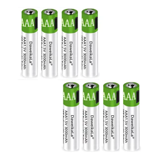 Kit 8 Pilhas Aaa 1,5v 3000mah Usb Recarregável Com Cabo